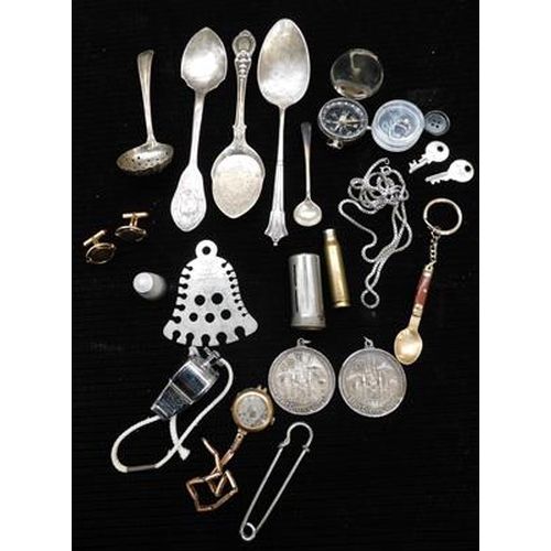 218 - Box of silver and other small collectables