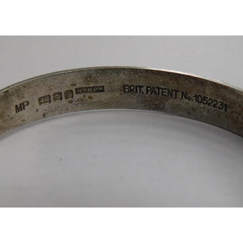 278 - Vintage hallmarked sterling silver nymph bangle