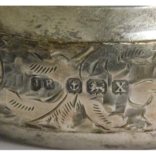 281 - Pair of boxed hallmarked silver napkin rings, Birmingham, maker JR