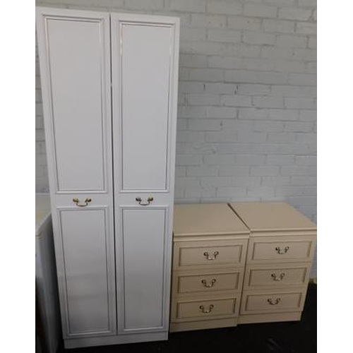 542 - Wardrobe and two bedside cabinets