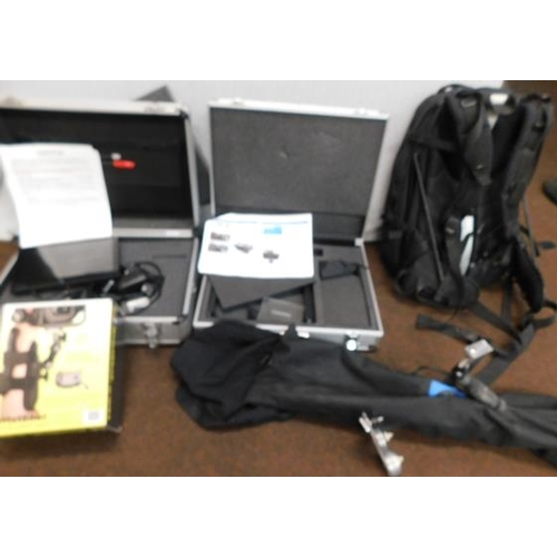 693 - EZ prompter with filming accessories including camcorder wrist support