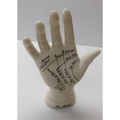 16 - Ceramic palmistry hand...