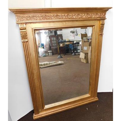 25 - Large gold ornate mantle mirror approx 37