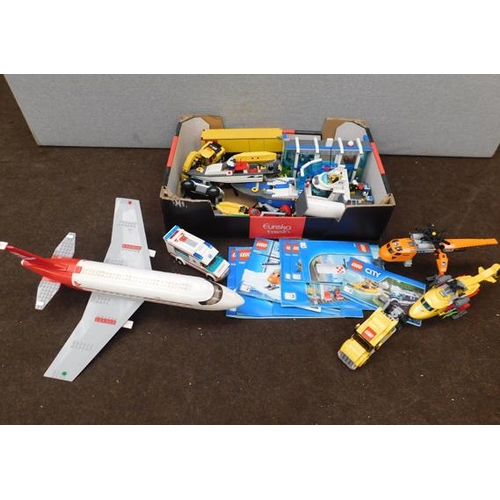 30 - Lego City inc instructions, aeroplane, helicopter etc...