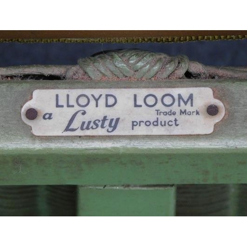 626 - Lloyd Loom ottoman original condition with original mailers label