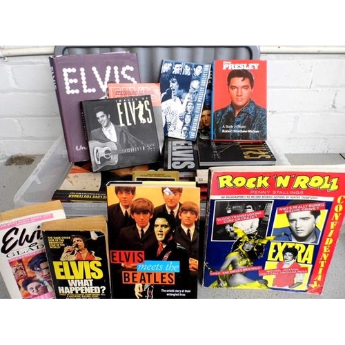 64 - Large box of Elvis books