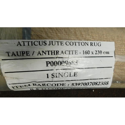 528 - Taupe rug - unopened, 160 x 230cm