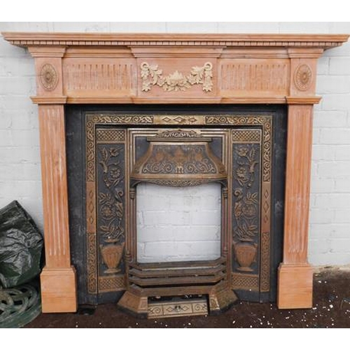 529 - Vintage cast fireplace & surround etc