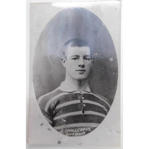 99 - Original photo of J Shallcross, Huddersfield rugby player c1909-10