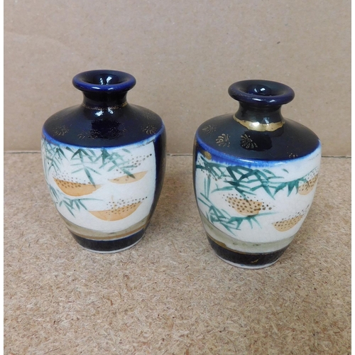 124 - Pair of vintage oriental hand painted bottlesapprox 2.5