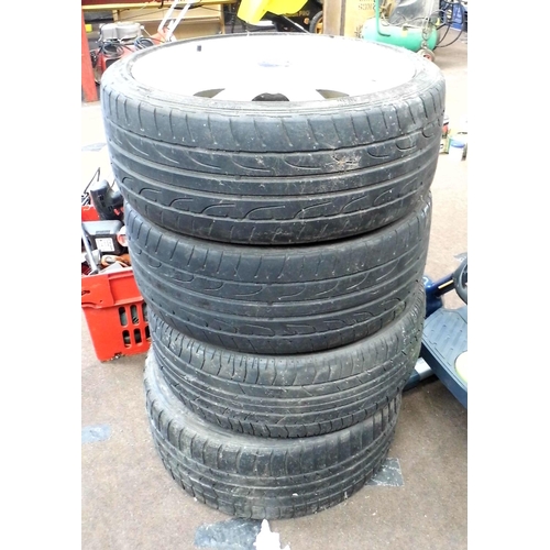 524 - Four Ford 4x stud alloy wheels and tyres from Ford Fiesta ST