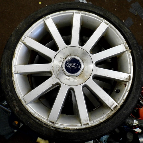 524 - Four Ford 4x stud alloy wheels and tyres from Ford Fiesta ST