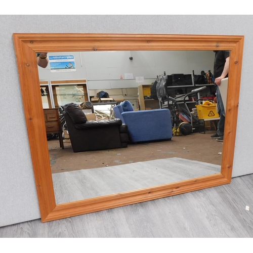 550 - Pine framed mirror approx 40x30