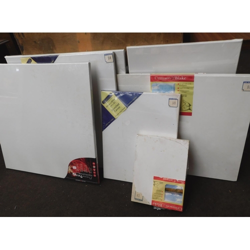 559 - Selection of blank canvases (10) assorted sizes