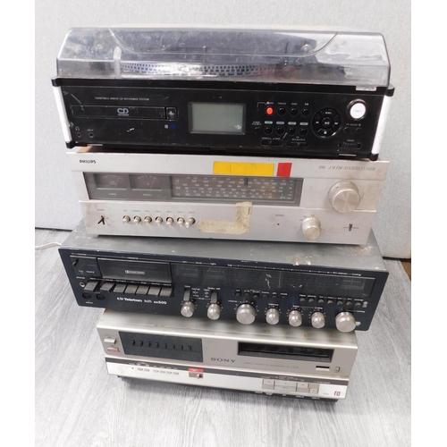 591 - Joblot of vintage hi-fi equipment etc. - unchecked