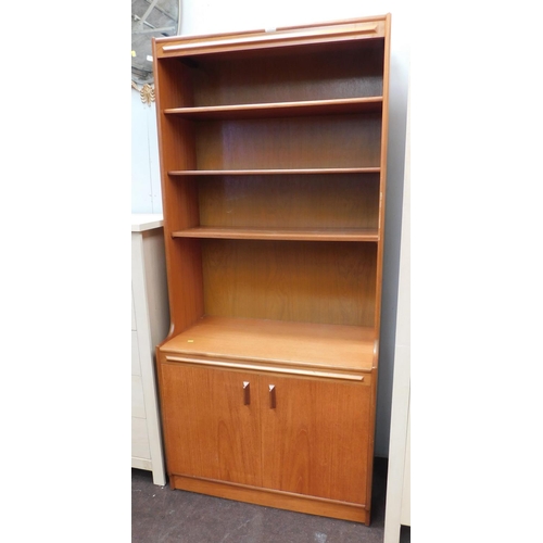 604 - Retro s-form teak wall unit