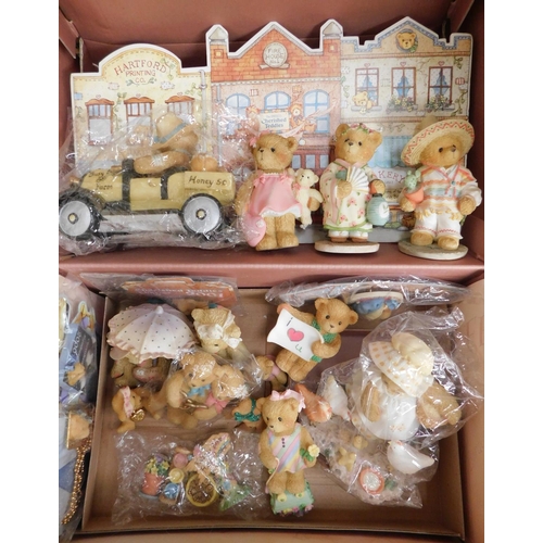 62 - Box of 14 loose Cherished Teddies & mermaid badges