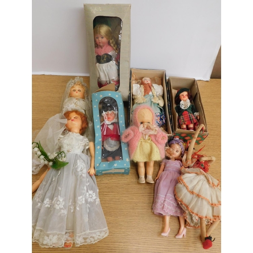 82 - Assortment of antique & vintage dolls