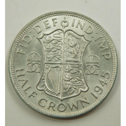 118a - 1945 Half crown - high grade