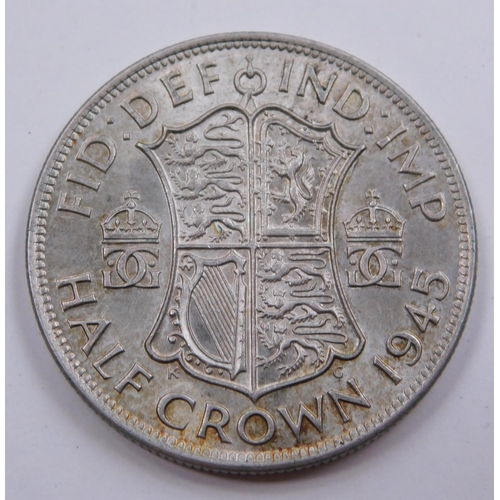 132a - 1945 Half crown - high grade