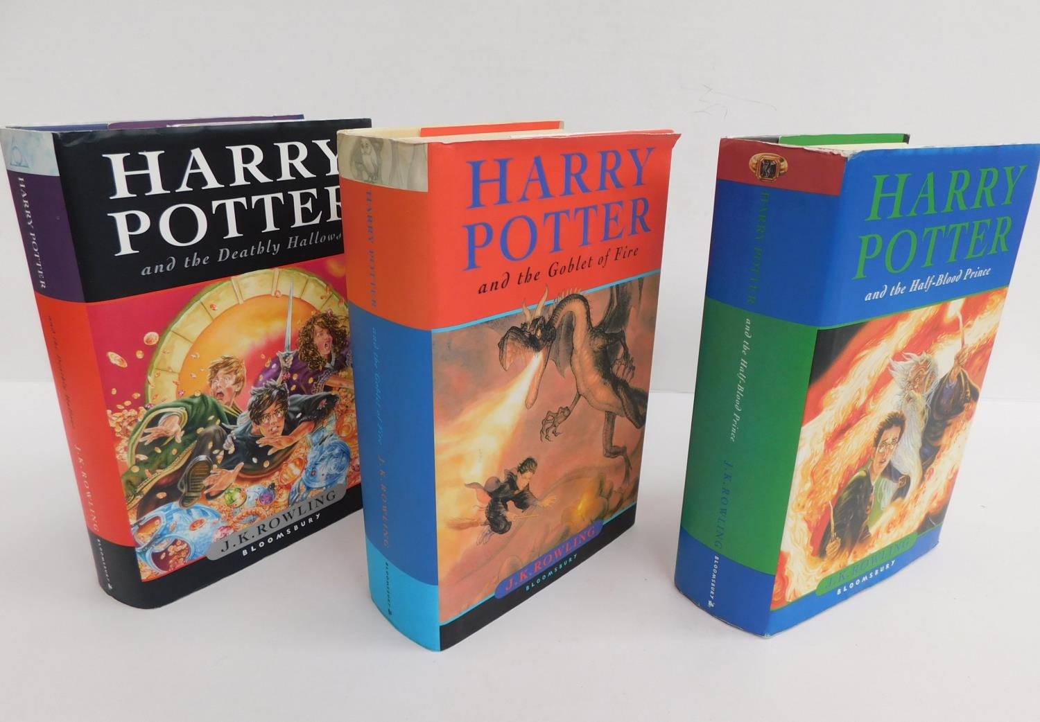 3 First edition Harry Potter books (page 503 Goblet of Fire 