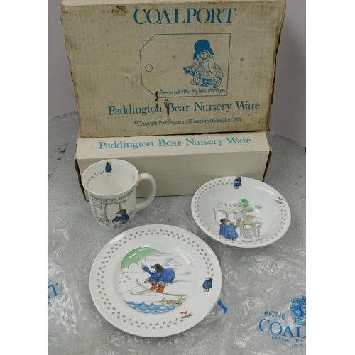 72 - Vintage Coalport Paddington Bear nursery ware in original box