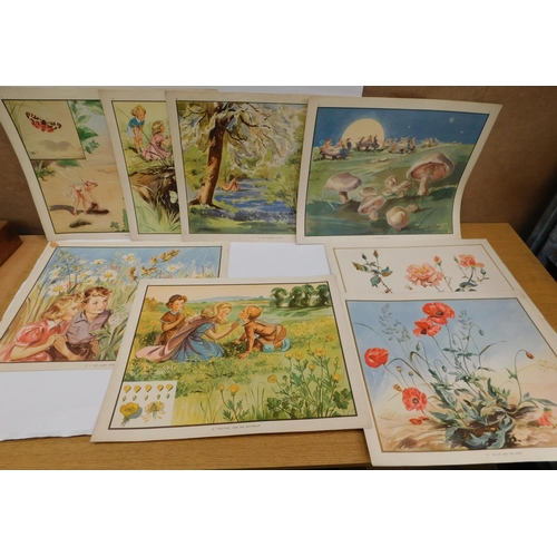 91 - Assortment of 1950's school posters - 10x total