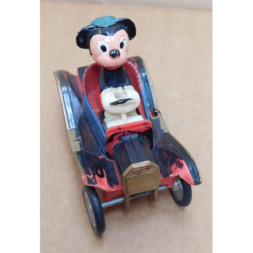 99 - Early vintage American 1940's Louis Marx Toys, friction driven 1960 Minnie Mouse Ford