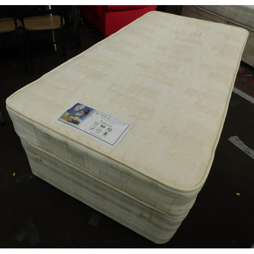 739 - Kozeesleep single divan bed & mattress