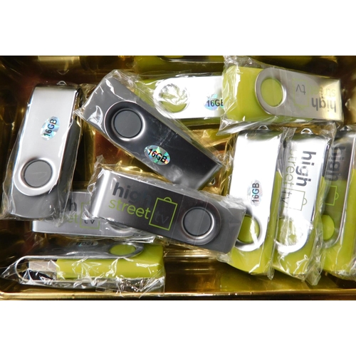 746 - 10x 16GB new USB storage sticks w/o