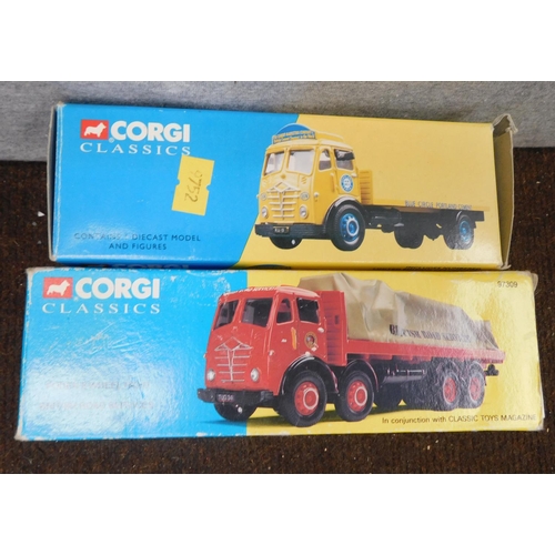 750 - 2x Boxed Corgi classics-boxed wagons
