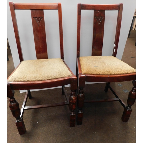 754 - Pair of mahogany chairs-in need of upcycling