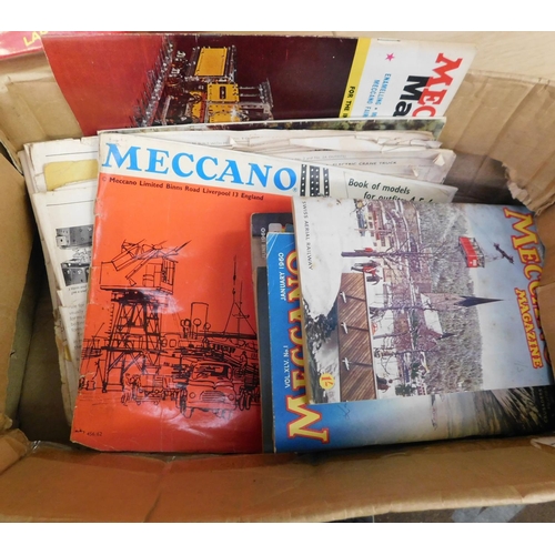 764a - Box of early Meccano magazines
