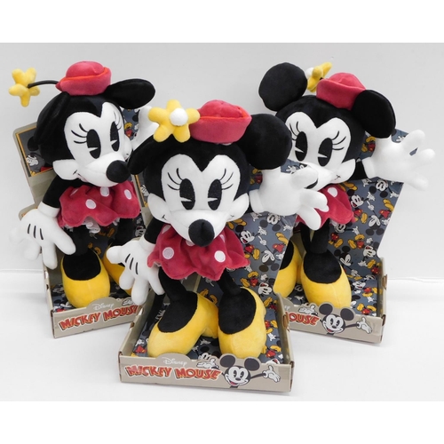 511 - 3x Disney Minnie Mouse vintage style soft toys