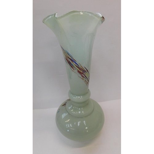 44 - Handblown large Murano swirl vase - no damage - approx 16