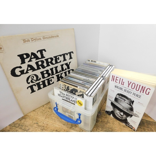 61 - 31x CD's incl. 17x Bob Dylan, 13x Neil Young, Petty and P.Garratt, Billy the Kid vinyl LP plus Neil ... 