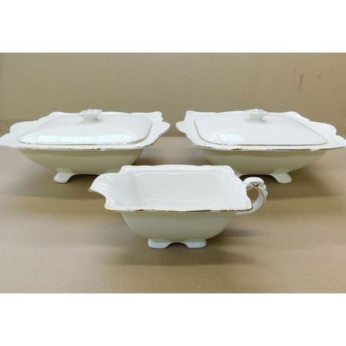 83a - Royal Winton serving dishes with covers & gravy boat