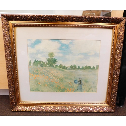 88 - Large gilt framed print - Monet, 28