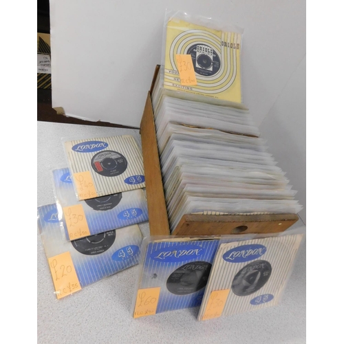 59 - Box of collectable 45's