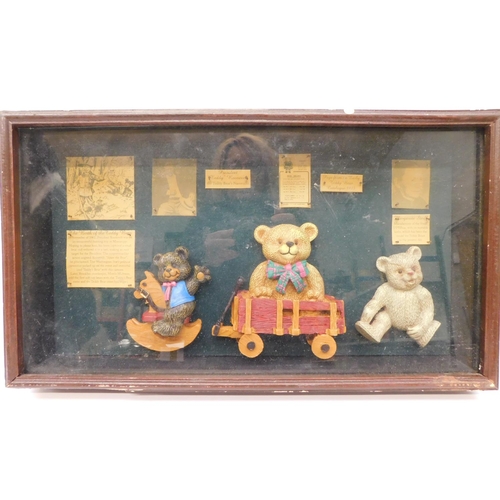 90 - Vintage style, History of the bear – cased display