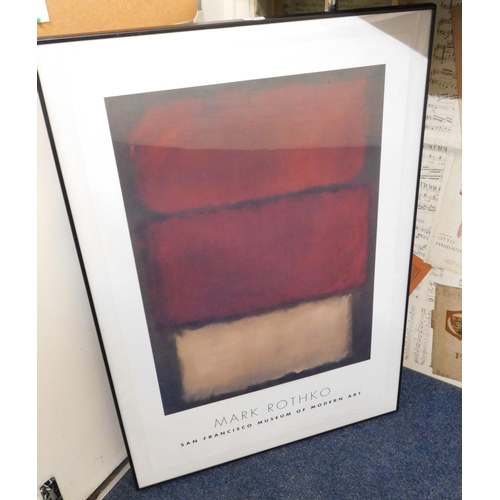 95a - Mark Rothco print, San Francisco museum-untitled, approx 28x39.5