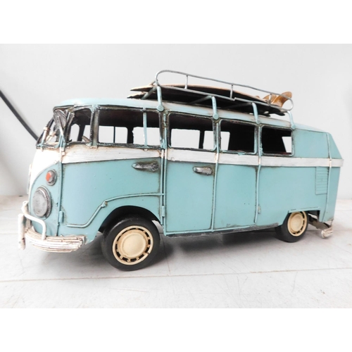 44 - Contemporary tin plate model of a VW Camper van