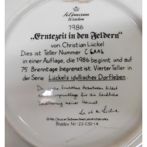 84 - 10x German picture plates, all different scenes - by Christian Luckel