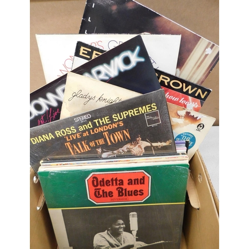 9 - Box of LP's incl. Soul and Folk music