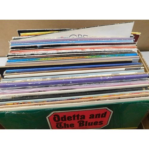 9 - Box of LP's incl. Soul and Folk music
