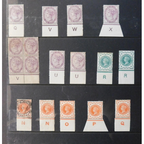 111 - Collection of Queen Victoria stamps with 'Controls'