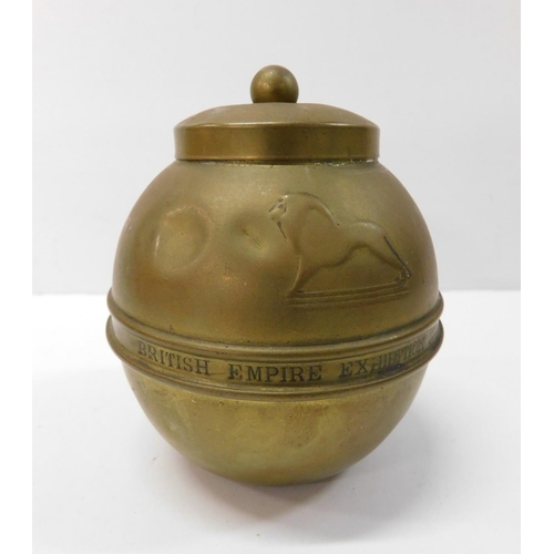 114 - Lipton's souvenir caddy British Empire exhibit 1924