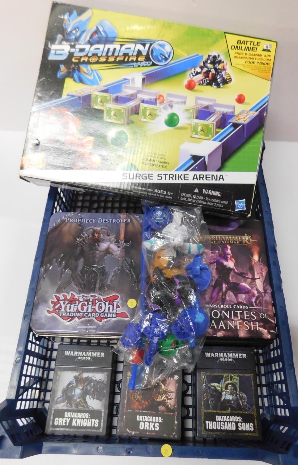 Warhammer, Bakugan, Jyhad cards, tin, Bakugan game and spare Bakugan balls