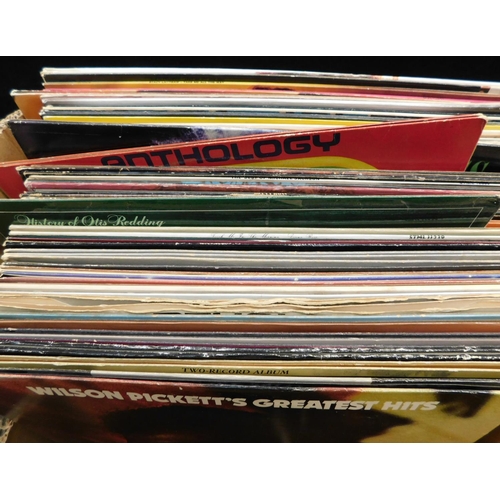 77 - Large box of soul, Motown LP records, Stevie Wonder, Wilson Picket