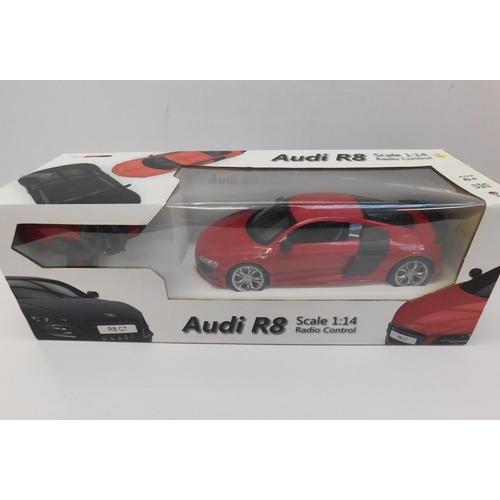 92 - Audi R8 scale 1:14 radio control car-new boxed